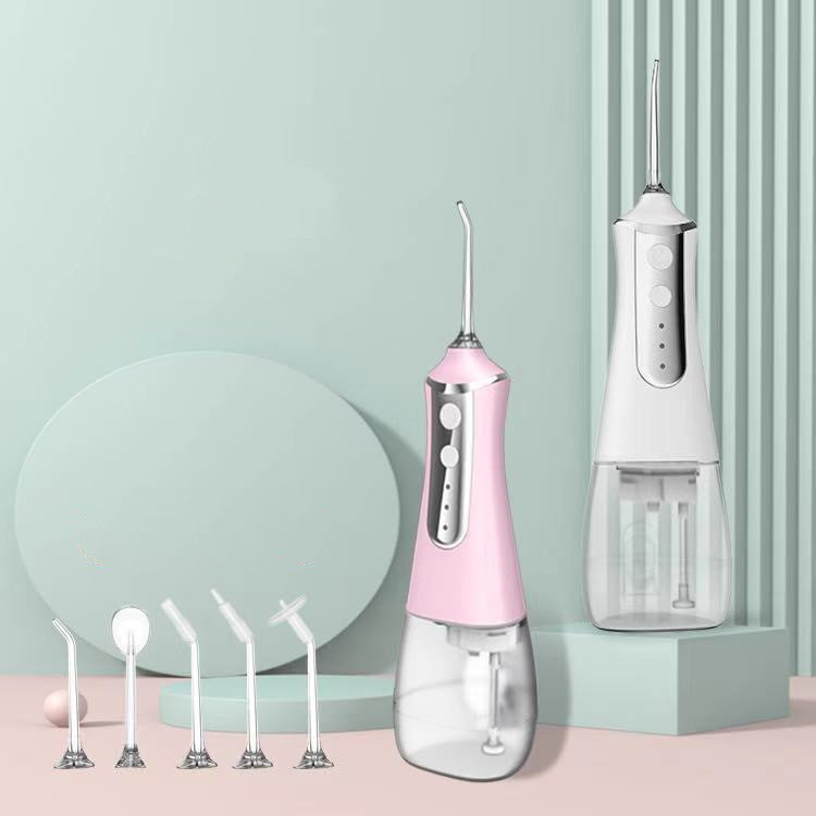 HydroPearl water flosser with five specialty nozzles laid out