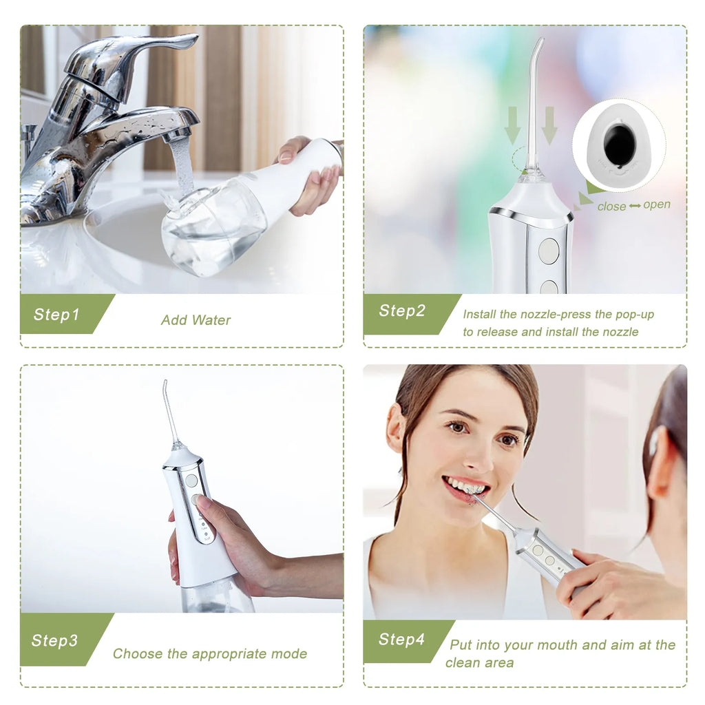 How to use the HydroPearl water flosser in 4 easy steps