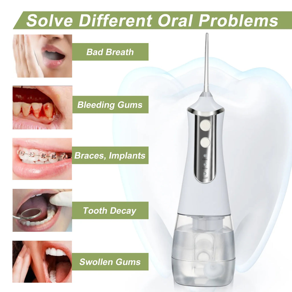 HydroPearl water flosser helps with bad breath, bleeding gums, braces, and swollen gums